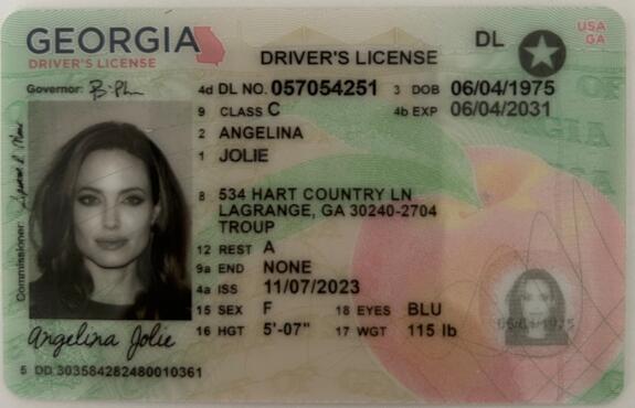 Fake Driving License - Georgia